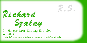 richard szalay business card