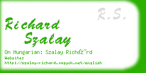 richard szalay business card